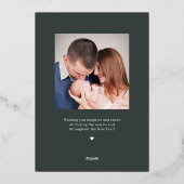 フラワーブリス リアルフォイル クリスマス ホリデー カード (裏面)