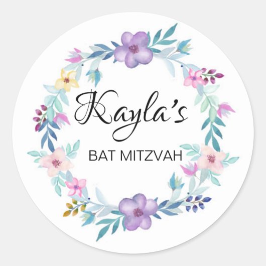 フラワーブリーズステッカー ラウンドシール (正面)