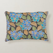 フラワーブルーエレガントペリウィンクルフローラクラシック アクセントクッション (正面)
