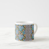 フラワーブルーエレガントペリウィンクルフローラクラシック エスプレッソカップ (正面右)