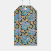 フラワーブルーエレガントペリウィンクルフローラクラシック ギフトタグ (正面)