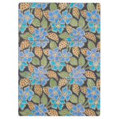 フラワーブルーエレガントペリウィンクルフローラクラシック クリップボード (裏面)