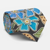 フラワーブルーエレガントペリウィンクルフローラクラシック ネクタイ (ロール)
