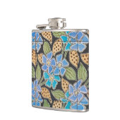 フラワーブルーエレガントペリウィンクルフローラクラシック フラスク (左)