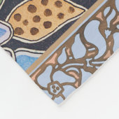 フラワーブルーエレガントペリウィンクルフローラクラシック フリースブランケット (角)