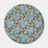 フラワーブルーエレガントペリウィンクルフローラクラシック マグネット (正面)