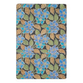 フラワーブルーエレガントペリウィンクルフローラクラシック ミニクリップボード (裏面)