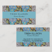 フラワーブルーエレガントペリウィンクルフローラクラシック 名刺 (正面/裏面)