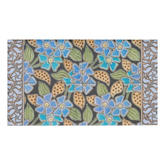 フラワーブルーエレガントペリウィンクルフローラクラシック 名札 (正面)