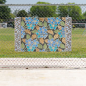 フラワーブルーエレガントペリウィンクルフローラクラシック 横断幕 (インサイチュ)