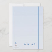 フラワーブルーブランチ招待状 招待状 (裏面)