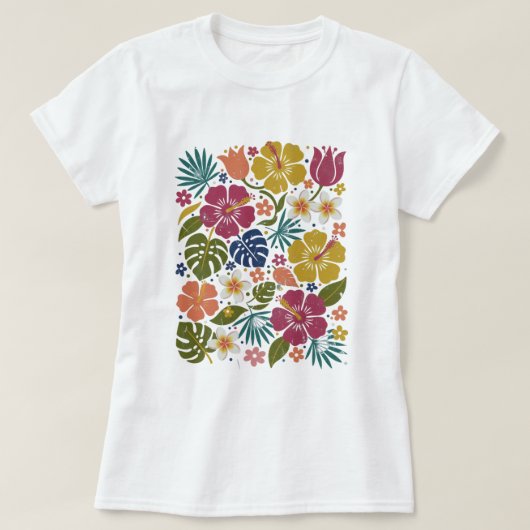 フラワーブルーム 女性用Tシャツ Tシャツ (デザイン正面)