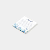 フラワーブルー水彩To-Doリストメモ帳 ポストイット (アングル)