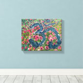 フラワーブロッサム – Om 絵を描 Canvas's キャンバスプリント (インサイチュ (ウッドフロア))