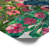 フラワーブロッサム – Om 絵を描 Canvas's ポスター (角)