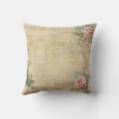 フラワーブークオンブラウン動揺して クッション (裏面)