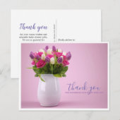 フラワーブーケありがとうベビーシャワー ポストカード (正面/裏面)