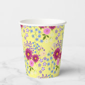 フラワーブーケとダリア紙カップ 紙コップ (裏面)