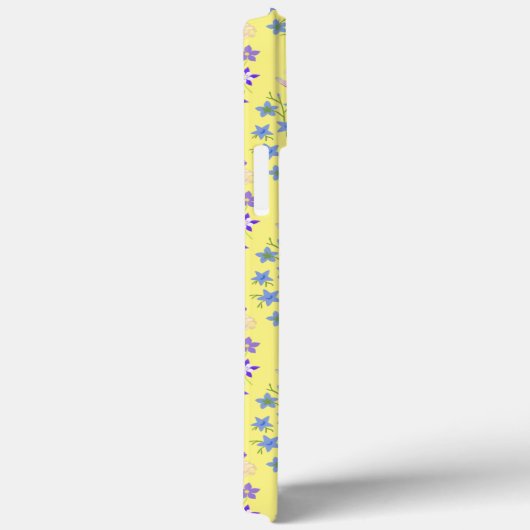 フラワーブーケイエローモノグラムiPhoneケース Case-Mate iPhoneケース (裏面 / 右)