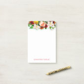 フラワーブーケウォーターカラーフローラスタイリッシュテンプレート ポストイット (デスク上)