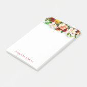 フラワーブーケウォーターカラーフローラスタイリッシュテンプレート ポストイット (アングル)