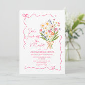 フラワーブーケオフザマーケットブライダルシャワー 招待状 (スタンド正面)