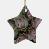 フラワーブーケオブピンクグリーンバラフローラ セラミックオーナメント (右)