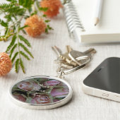 フラワーブーケオブピンクローゼズキーチェーンフローラ キーホルダー (側面)