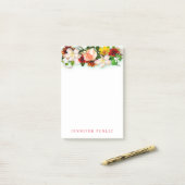 フラワーブーケカラフルウォーターカラーフローラテンプレート ポストイット (デスク上)