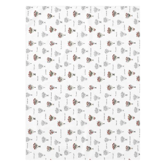 フラワーブーケテーブルクロス テーブルクロス (正面)