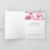 フラワーブーケドータークリスチャン カード (内部)