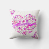 フラワーブーケハートアートワンダーマザーピロー クッション (裏面)