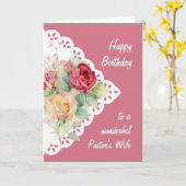 フラワーブーケパストーズ妻の誕生日カード カード (黄色い花)