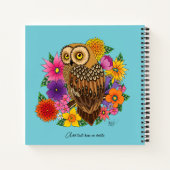 フラワーブーケフクロウ ノートブック (裏面)