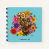 フラワーブーケフクロウ ノートブック (正面)