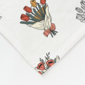 フラワーブーケフリースブランケット フリースブランケット (角)