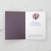 フラワーブーケフレンド誕生日 カード (内部)