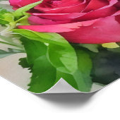 フラワーブーケフローラウォータースタイルアート ポスター (角)