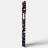 フラワーブーケブラックモノグラム Case-Mate iPhoneケース (裏面 / 右)