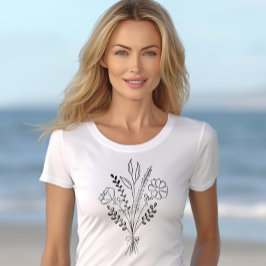 フラワーブーケボーホラインアート パーカ