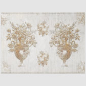 フラワーブーケヴィンテージ金ゴールドスクリプトの切り離し 薄葉紙 (正面)