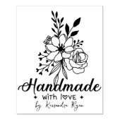 フラワーブーケ名前をカスタムする手作り ラバースタンプ (インプリント)