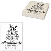 フラワーブーケ名前をカスタムする手作り ラバースタンプ (押印)