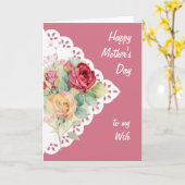 フラワーブーケ妻マザーズデイカード カード (黄色い花)