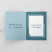 フラワーブーケ結婚のオフィシャルブルー カード (内部)