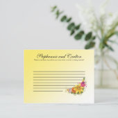 フラワーブーケ結婚の書き込み可能アドバイスカード アドバイスカード (スタンド正面)