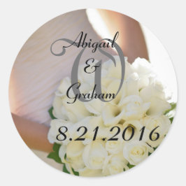 フラワーブーケ結婚ーズ ラウンドシール