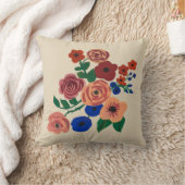 フラワーブーケ絵画ーズ クッション (ブランケット)