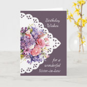 フラワーブーケ義妹誕生日カード カード (黄色い花)