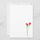 フラワーブーケ誕生日カード 招待状 (裏面)